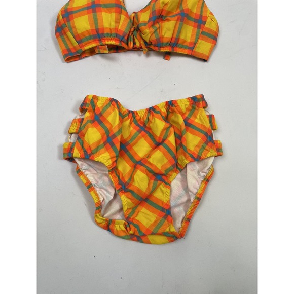 Vintage 60s NWT yellow plaid bikini set‎ - Picture 8 of 12